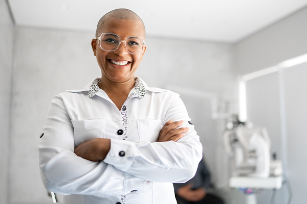 business women smiling